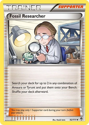 Pokemon TCG - XY - Furious Fists - Fossil Researcher - 92/111