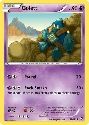 Pokemon TCG - XY - Furious Fists - Golett - 42/111