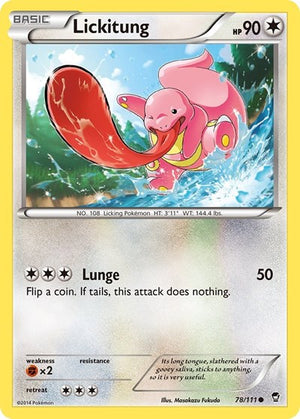 Pokemon TCG - XY - Furious Fists - Lickitung - 78/111 - Reverse Holofoil