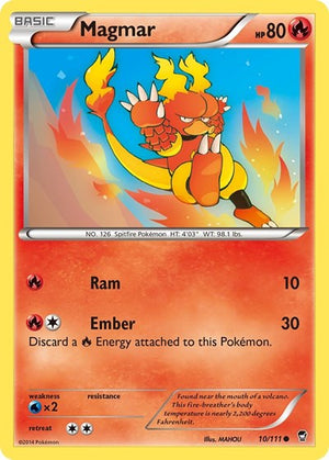 Pokemon TCG - XY - Furious Fists - Magmar - 10/111 - Reverse Holofoil