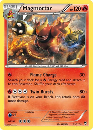 Pokemon TCG - XY - Furious Fists - Magmortar - 11/111 - Reverse Holofoil