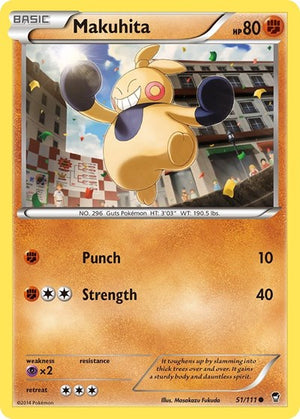 Pokemon TCG - XY - Furious Fists - Makuhita - 51/111