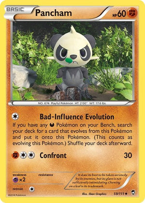Pokemon TCG - XY - Furious Fists - Pancham - 59/111 - Reverse Holofoil