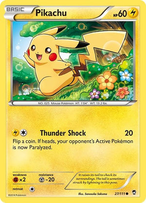 Pokemon TCG - XY - Furious Fists - Pikachu - 27/111 - Reverse Holofoil