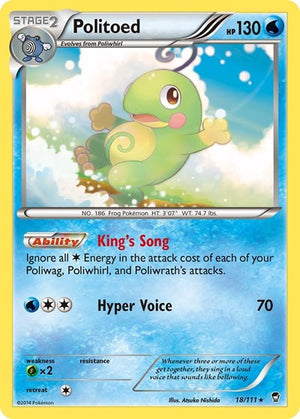 Pokemon TCG - XY - Furious Fists - Politoed - 18/111
