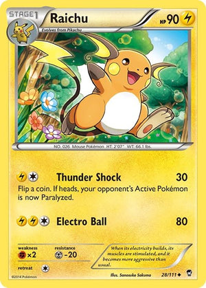 Pokemon TCG - XY - Furious Fists - Raichu - 28/111