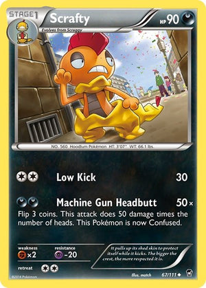 Pokemon TCG - XY - Furious Fists - Scrafty - 67/111