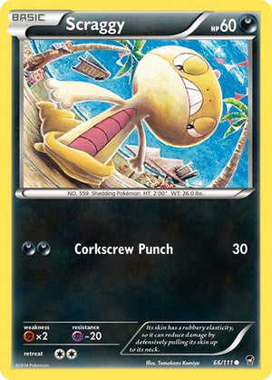 Pokemon TCG - XY - Furious Fists - Scraggy - 66/111 - Reverse Holofoil