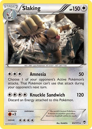 Pokemon TCG - XY - Furious Fists - Slaking - 83/111 - Holofoil