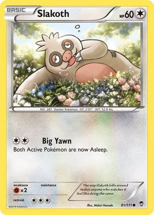 Pokemon TCG - XY - Furious Fists - Slakoth - 81/111
