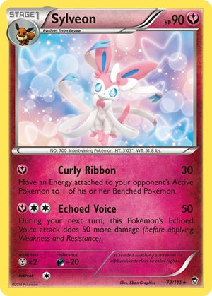 Pokemon TCG - XY - Furious Fists - Sylveon - 72/111 - Reverse Holofoil