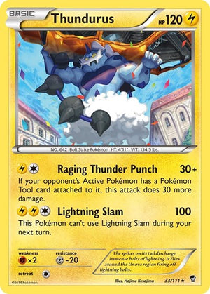 Pokemon TCG - XY - Furious Fists - Thundurus - 33/111