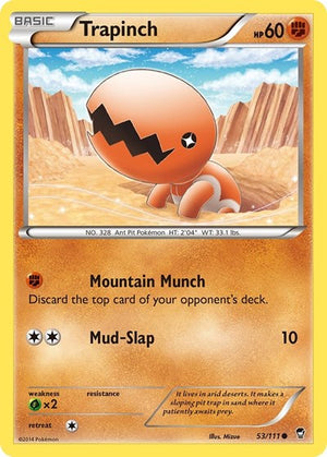 Pokemon TCG - XY - Furious Fists - Trapinch - 53/111 - Reverse Holofoil
