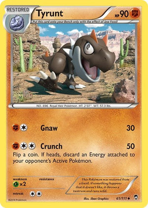 Pokemon TCG - XY - Furious Fists - Tyrunt - 61/111 - Reverse Holofoil