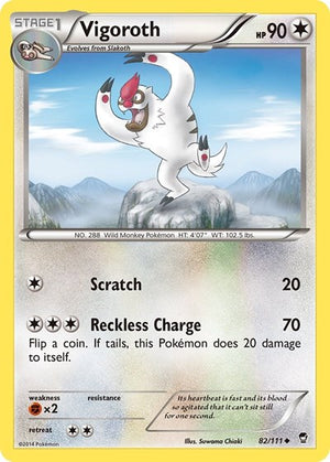Pokemon TCG - XY - Furious Fists - Vigoroth - 82/111 - Reverse Holofoil