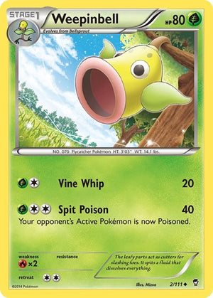 Pokemon TCG - XY - Furious Fists - Weepinbell - 2/111