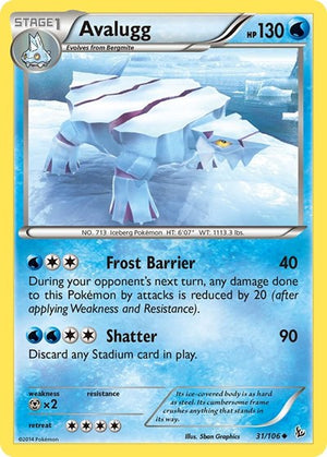 Pokemon TCG - XY - Flashfire - Avalugg - 31/106