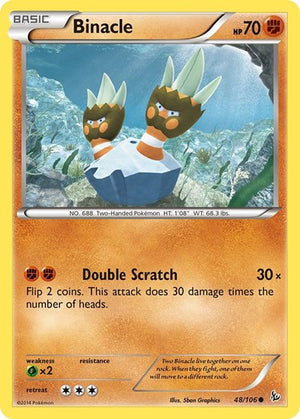Pokemon TCG - XY - Flashfire - Binacle - 48/106