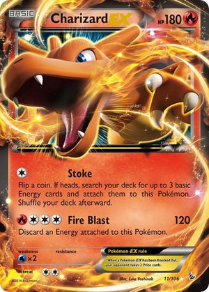 Pokemon TCG - XY - Flashfire - Charizard EX - 11/106 - Holofoil