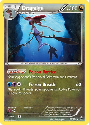 Pokemon TCG - XY - Flashfire - Dragalge - 71/106 - Reverse Holofoil