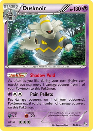 Pokemon TCG - XY - Flashfire - Dusknoir - 40/106 - Holofoil