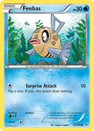 Pokemon TCG - XY - Flashfire - Feebas - 22/106 - Reverse Holofoil