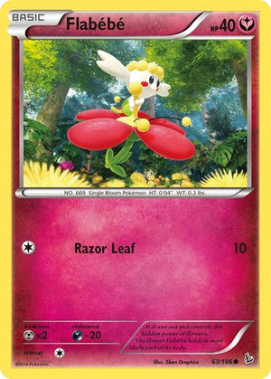 Pokemon TCG - XY - Flashfire - Flabebe - 63/106 - Reverse Holofoil