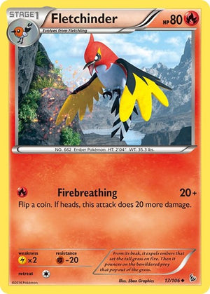 Pokemon TCG - XY - Flashfire - Fletchinder - 17/106