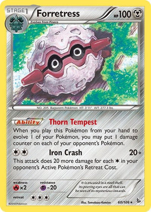 Pokemon TCG - XY - Flashfire - Forretress - 60/106 - Reverse Holofoil