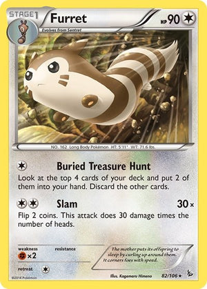 Pokemon TCG - XY - Flashfire - Furret - 82/106