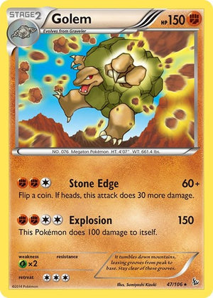 Pokemon TCG - XY - Flashfire - Golem - 47/106 - Reverse Holofoil