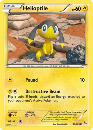 Pokemon TCG - XY - Flashfire - Helioptile - 36/106