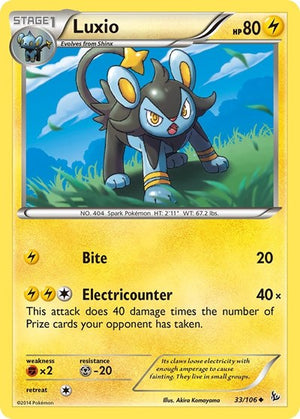Pokemon TCG - XY - Flashfire - Luxio - 33/106