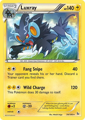 Pokemon TCG - XY - Flashfire - Luxray - 34/106