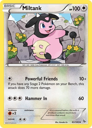 Pokemon TCG - XY - Flashfire - Miltank - 83/106 - Reverse Holofoil