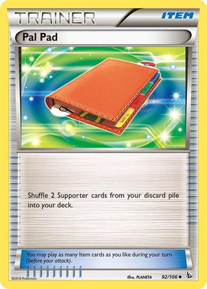 Pokemon TCG - XY - Flashfire - Pal Pad - 92/106 - Reverse Holofoil