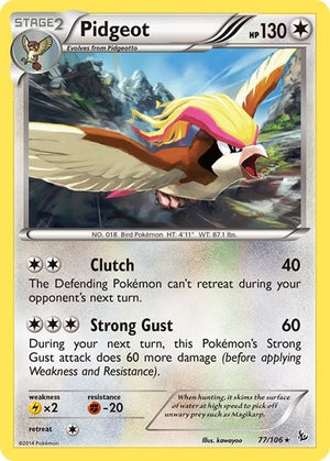 Pokemon TCG - XY - Flashfire - Pidgeot - 77/106 - Reverse Holofoil