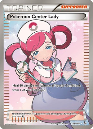 Pokemon TCG - XY - Flashfire - Pokemon Center Lady - 105/106 - Holofoil