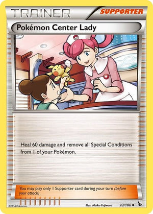 Pokemon TCG - XY - Flashfire - Pokemon Center Lady - 93/106