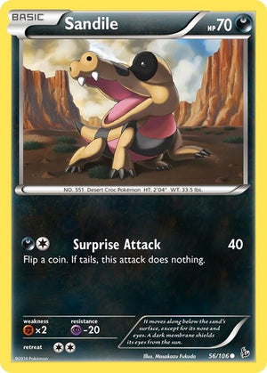 Pokemon TCG - XY - Flashfire - Sandile - 56/106