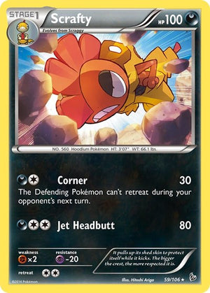 Pokemon TCG - XY - Flashfire - Scrafty - 59/106