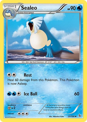 Pokemon TCG - XY - Flashfire - Sealeo - 25/106 - Reverse Holofoil