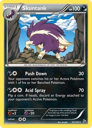 Pokemon TCG - XY - Flashfire - Skuntank - 55/106 - Reverse Holofoil