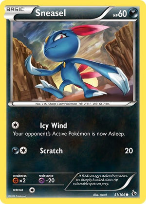 Pokemon TCG - XY - Flashfire - Sneasel - 51/106 - Reverse Holofoil