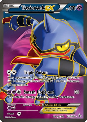 Pokemon TCG - XY - Flashfire - Toxicroak EX - 102/106 - Holofoil