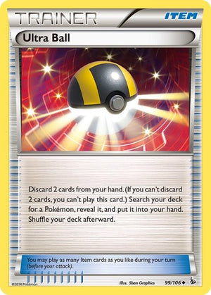 Pokemon TCG - XY - Flashfire - Ultra Ball - 99/106 - Reverse Holofoil