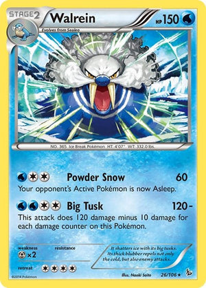Pokemon TCG - XY - Flashfire - Walrein - 26/106