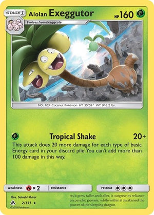 Pokemon TCG - SM - Forbidden Light - Alolan Exeggutor - 2/131