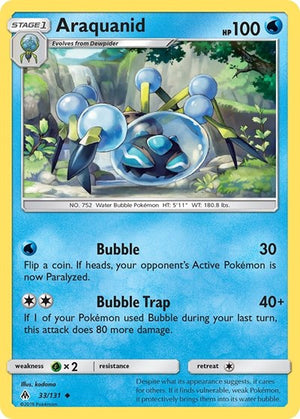 Pokemon TCG - SM - Forbidden Light - Araquanid - 33/131