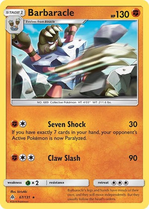 Pokemon TCG - SM - Forbidden Light - Barbaracle - 67/131 - Reverse Holofoil